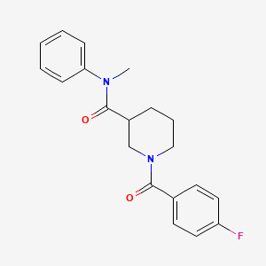 molecular formula C20H21FN2O2 B4783426 1-(4-fluorobenzoyl)-N-methyl-N-phenyl-3-piperidinecarboxamide 