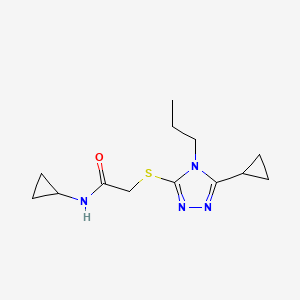 N-cyclopropyl-2-[(5-cyclopropyl-4-propyl-4H-1,2,4-triazol-3-yl)sulfanyl]acetamide