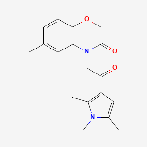 6-methyl-4-[2-oxo-2-(1,2,5-trimethyl-1H-pyrrol-3-yl)ethyl]-2H-1,4-benzoxazin-3(4H)-one