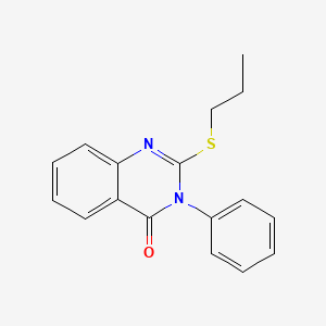 molecular formula C17H16N2OS B4783445 3-phenyl-2-(propylthio)-4(3H)-quinazolinone 