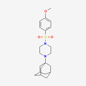 molecular formula C21H30N2O3S B4783456 1-(1-adamantyl)-4-[(4-methoxyphenyl)sulfonyl]piperazine 