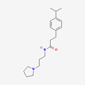 molecular formula C19H30N2O B4783463 3-(4-isopropylphenyl)-N-[3-(1-pyrrolidinyl)propyl]propanamide 