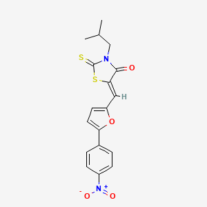 3-isobutyl-5-{[5-(4-nitrophenyl)-2-furyl]methylene}-2-thioxo-1,3-thiazolidin-4-one