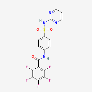 molecular formula C17H9F5N4O3S B4783479 2,3,4,5,6-pentafluoro-N-[4-(pyrimidin-2-ylsulfamoyl)phenyl]benzamide 