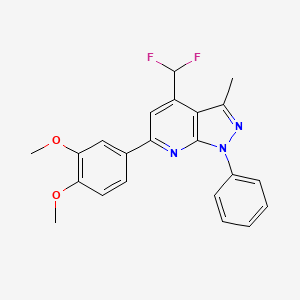 4-(difluoromethyl)-6-(3,4-dimethoxyphenyl)-3-methyl-1-phenyl-1H-pyrazolo[3,4-b]pyridine