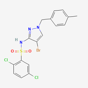 N-[4-bromo-1-(4-methylbenzyl)-1H-pyrazol-3-yl]-2,5-dichlorobenzenesulfonamide