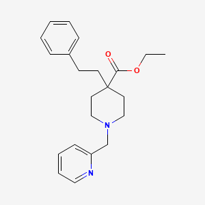 molecular formula C22H28N2O2 B4783555 ethyl 4-(2-phenylethyl)-1-(2-pyridinylmethyl)-4-piperidinecarboxylate 