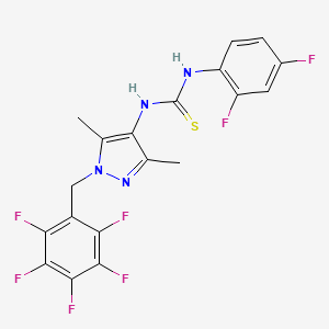 N-(2,4-difluorophenyl)-N'-[3,5-dimethyl-1-(pentafluorobenzyl)-1H-pyrazol-4-yl]thiourea