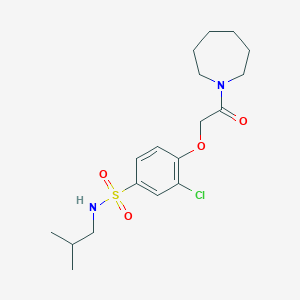 4-[2-(1-azepanyl)-2-oxoethoxy]-3-chloro-N-isobutylbenzenesulfonamide