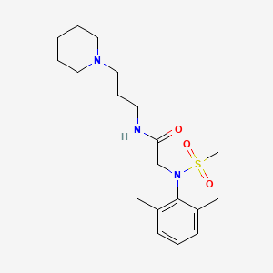 N~2~-(2,6-dimethylphenyl)-N~2~-(methylsulfonyl)-N~1~-[3-(1-piperidinyl)propyl]glycinamide