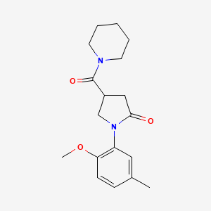 1-(2-methoxy-5-methylphenyl)-4-(1-piperidinylcarbonyl)-2-pyrrolidinone