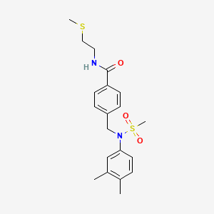 4-{[(3,4-dimethylphenyl)(methylsulfonyl)amino]methyl}-N-[2-(methylthio)ethyl]benzamide