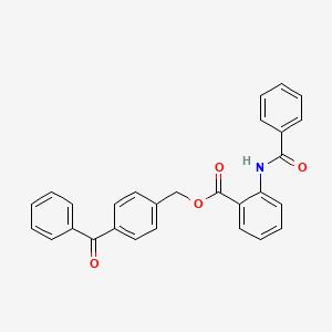 molecular formula C28H21NO4 B4783638 (4-Benzoylphenyl)methyl 2-benzamidobenzoate 