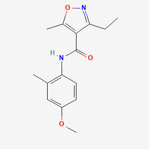 3-ethyl-N-(4-methoxy-2-methylphenyl)-5-methyl-4-isoxazolecarboxamide