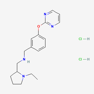 molecular formula C18H26Cl2N4O B4783719 [(1-ethyl-2-pyrrolidinyl)methyl][3-(2-pyrimidinyloxy)benzyl]amine dihydrochloride 