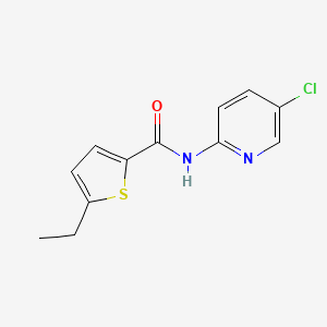 molecular formula C12H11ClN2OS B4783726 N-(5-chloro-2-pyridinyl)-5-ethyl-2-thiophenecarboxamide 