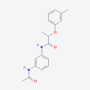 N-[3-(acetylamino)phenyl]-2-(3-methylphenoxy)propanamide