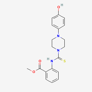 molecular formula C19H21N3O3S B4783771 methyl 2-({[4-(4-hydroxyphenyl)-1-piperazinyl]carbonothioyl}amino)benzoate 