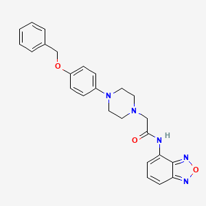 molecular formula C25H25N5O3 B4783778 N-2,1,3-benzoxadiazol-4-yl-2-{4-[4-(benzyloxy)phenyl]-1-piperazinyl}acetamide 