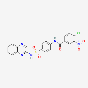 4-chloro-3-nitro-N-{4-[(2-quinoxalinylamino)sulfonyl]phenyl}benzamide