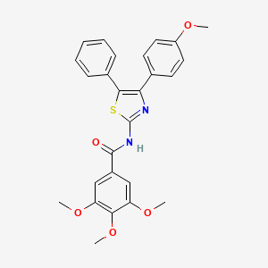 molecular formula C26H24N2O5S B4783804 3,4,5-trimethoxy-N-[4-(4-methoxyphenyl)-5-phenyl-1,3-thiazol-2-yl]benzamide 