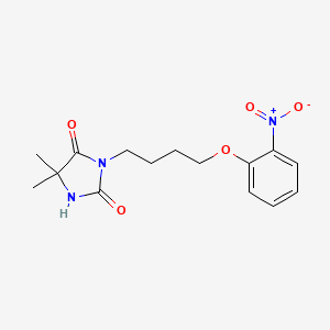 molecular formula C15H19N3O5 B4783829 5,5-dimethyl-3-[4-(2-nitrophenoxy)butyl]-2,4-imidazolidinedione 