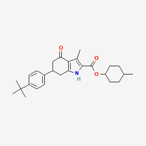 4-methylcyclohexyl 6-(4-tert-butylphenyl)-3-methyl-4-oxo-4,5,6,7-tetrahydro-1H-indole-2-carboxylate