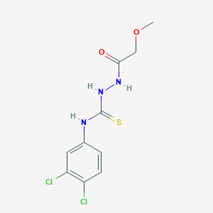 molecular formula C10H11Cl2N3O2S B4783848 N-(3,4-dichlorophenyl)-2-(methoxyacetyl)hydrazinecarbothioamide 