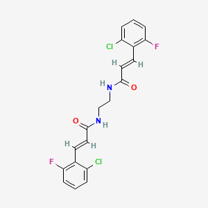 molecular formula C20H16Cl2F2N2O2 B4783868 N,N'-1,2-ethanediylbis[3-(2-chloro-6-fluorophenyl)acrylamide] 