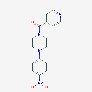 molecular formula C16H16N4O3 B478388 1-{4-Nitrophenyl}-4-isonicotinoylpiperazine CAS No. 519003-77-1