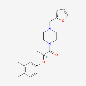 2-(3,4-DIMETHYLPHENOXY)-1-[4-(2-FURYLMETHYL)PIPERAZINO]-1-PROPANONE