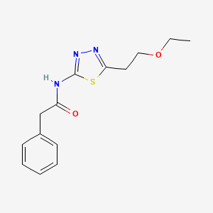 molecular formula C14H17N3O2S B4783931 N-[5-(2-ethoxyethyl)-1,3,4-thiadiazol-2-yl]-2-phenylacetamide 