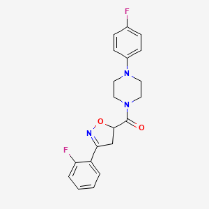 1-(4-fluorophenyl)-4-{[3-(2-fluorophenyl)-4,5-dihydro-5-isoxazolyl]carbonyl}piperazine