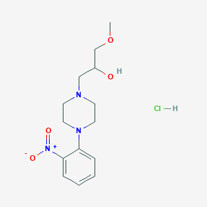 molecular formula C14H22ClN3O4 B4783944 1-methoxy-3-[4-(2-nitrophenyl)-1-piperazinyl]-2-propanol hydrochloride 