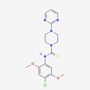 N-(4-chloro-2,5-dimethoxyphenyl)-4-(2-pyrimidinyl)-1-piperazinecarbothioamide