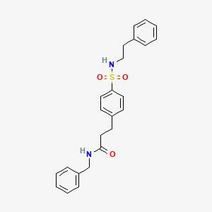 N-benzyl-3-[4-(2-phenylethylsulfamoyl)phenyl]propanamide