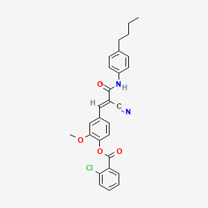 molecular formula C28H25ClN2O4 B4783979 4-{3-[(4-butylphenyl)amino]-2-cyano-3-oxo-1-propen-1-yl}-2-methoxyphenyl 2-chlorobenzoate 