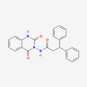 molecular formula C23H19N3O3 B4783987 N-(2,4-dioxo-1,4-dihydro-3(2H)-quinazolinyl)-3,3-diphenylpropanamide 