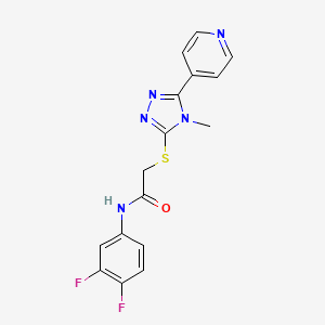 N-(3,4-difluorophenyl)-2-{[4-methyl-5-(pyridin-4-yl)-4H-1,2,4-triazol-3-yl]sulfanyl}acetamide