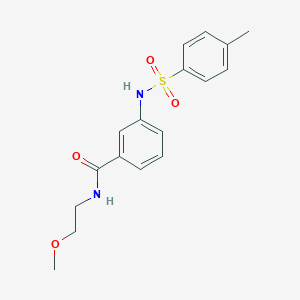 molecular formula C17H20N2O4S B4784002 N-(2-methoxyethyl)-3-{[(4-methylphenyl)sulfonyl]amino}benzamide 