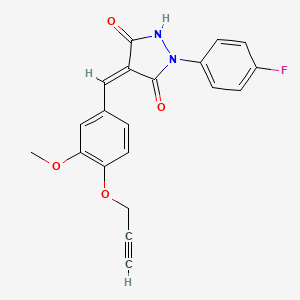 1-(4-fluorophenyl)-4-[3-methoxy-4-(2-propyn-1-yloxy)benzylidene]-3,5-pyrazolidinedione