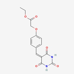 ethyl {4-[(2,4,6-trioxotetrahydro-5(2H)-pyrimidinylidene)methyl]phenoxy}acetate