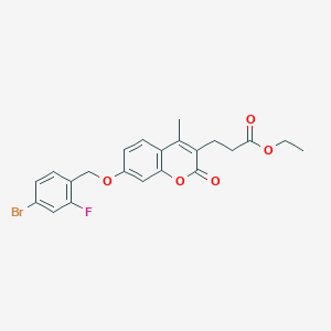 ethyl 3-{7-[(4-bromo-2-fluorobenzyl)oxy]-4-methyl-2-oxo-2H-chromen-3-yl}propanoate