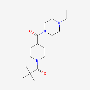 1-[4-(4-ethylpiperazine-1-carbonyl)piperidin-1-yl]-2,2-dimethylpropan-1-one