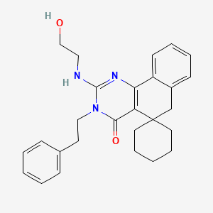 2-[(2-hydroxyethyl)amino]-3-(2-phenylethyl)-3H-spiro[benzo[h]quinazoline-5,1'-cyclohexan]-4(6H)-one