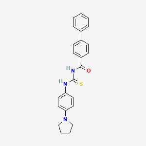 3-{[1,1'-BIPHENYL]-4-CARBONYL}-1-[4-(PYRROLIDIN-1-YL)PHENYL]THIOUREA