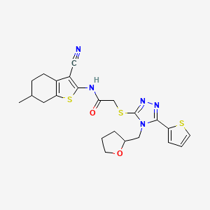 N-(3-cyano-6-methyl-4,5,6,7-tetrahydro-1-benzothien-2-yl)-2-{[4-(tetrahydro-2-furanylmethyl)-5-(2-thienyl)-4H-1,2,4-triazol-3-yl]thio}acetamide