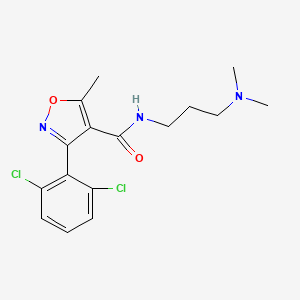 3-(2,6-dichlorophenyl)-N-[3-(dimethylamino)propyl]-5-methyl-1,2-oxazole-4-carboxamide