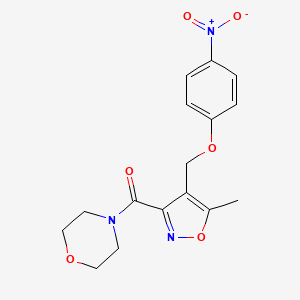 4-({5-methyl-4-[(4-nitrophenoxy)methyl]-3-isoxazolyl}carbonyl)morpholine