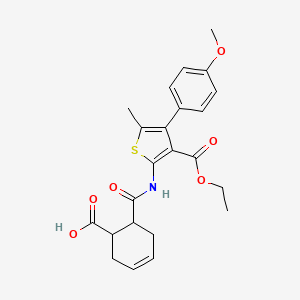 6-({[3-(ethoxycarbonyl)-4-(4-methoxyphenyl)-5-methyl-2-thienyl]amino}carbonyl)-3-cyclohexene-1-carboxylic acid